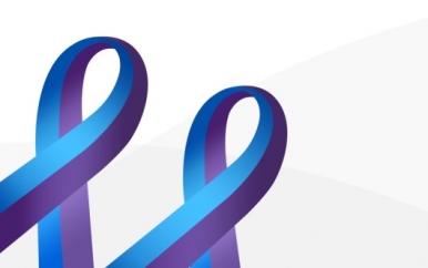 Purple and Blue Striped Ribbon