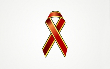 Red with Yellow and Black Stripes Ribbon