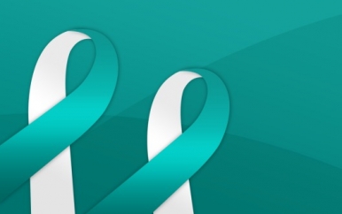 Teal and White Ribbon