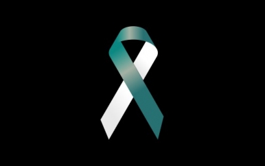 Teal and White Ribbon