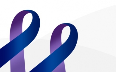 Two Tone Blue and Purple Ribbon